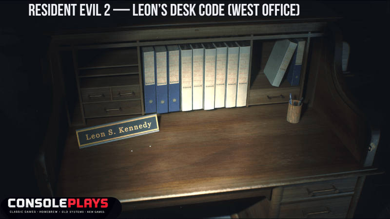 Resident Evil 2 — Leon’s Desk Code (West Office)